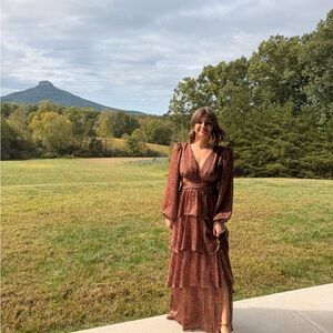 ASTR the Label Brown Maxi Dress